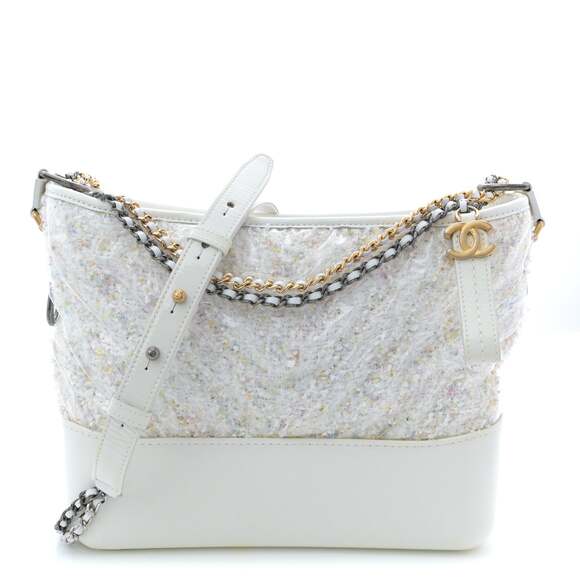 Chanel Tweed Pvc Patent Chevron Quilted #240678C13B